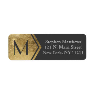 Elegant and Modern Faux Gold Monogram