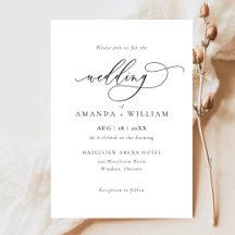 Elegant and Modern Formal Wedding Invitation
