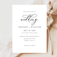 Elegant and Modern Formal Wedding Invitation