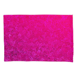 Elegant and modern fuschia pink abstract pattern pillowcase