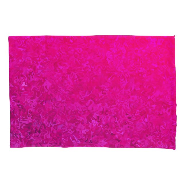 Elegant and modern fuschia pink abstract pattern pillowcase (Front)