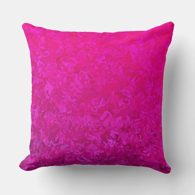 Elegant and modern fuschia pink abstract pattern throw pillow (Front)