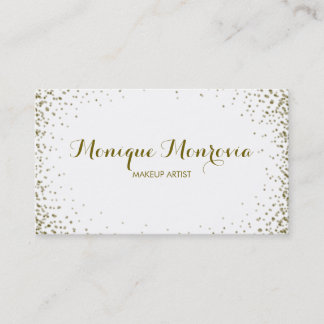 Elegant and Modern Gold Confetti Glitter Business Card