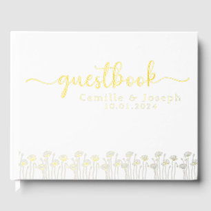 Elegant and Modern Personalized floral Guest Book