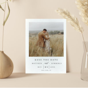 Elegant and Modern Photo Wedding Save The Date Invitation Postcard