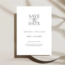Elegant and Modern Save The Date Card