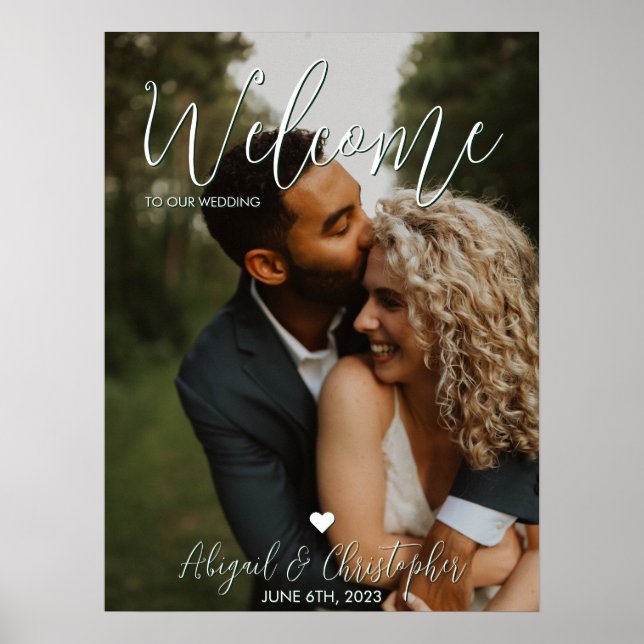 Elegant and Modern Simple Calligraphy Photo Script Poster (Front)