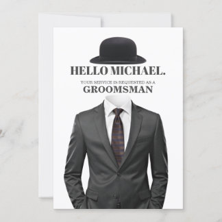 Elegant and Modern Wedding Groomsman Proposal Card