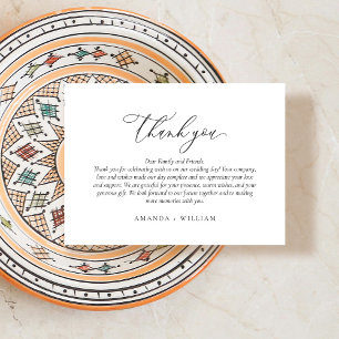Elegant and Modern Wedding Thank you Place Card