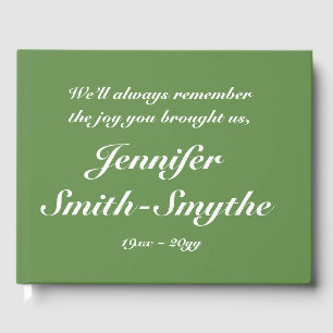 Elegant and Mournful Funeral Guestbook