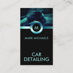 Elegant and professional car detailing business card
