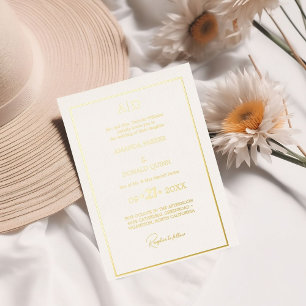 Elegant and Romantic ivory & Gold Monogram Wedding