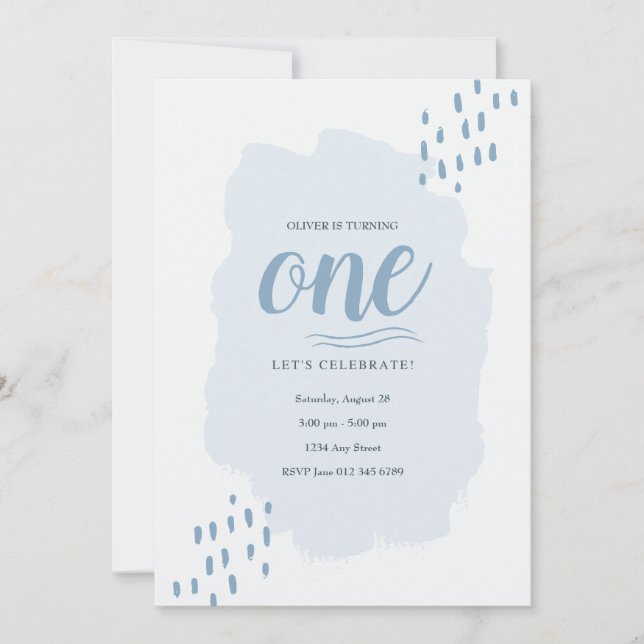 Elegant And Simple Any Age kids Birthday Party Invitation (Front)
