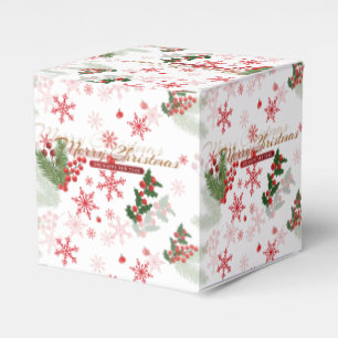 Elegant and Simple Christmas Pattern Favor Box