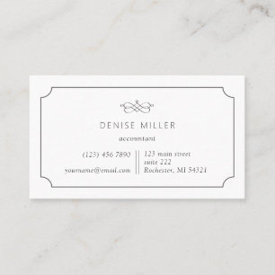 Elegant and simple classic frame business card