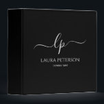 Elegant and simple handwritten script calligraphy binder<br><div class="desc">Beautiful and modern design. Simply add your initials between the symbols and customize the text.</div>