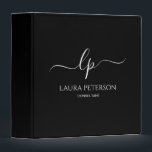 Elegant and simple handwritten script calligraphy binder<br><div class="desc">Beautiful and modern design. Simply add your initials between the symbols and customize the text.</div>