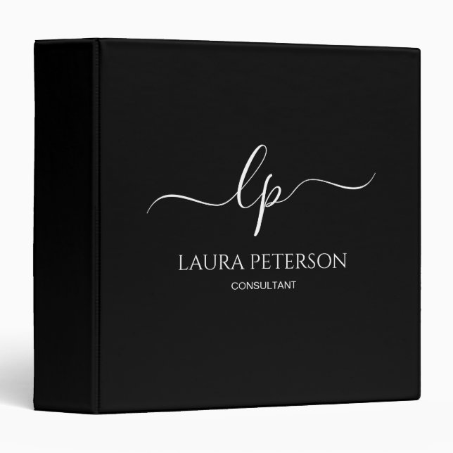 Elegant and simple handwritten script calligraphy binder (Front/Spine)