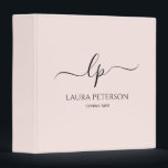 Elegant and simple handwritten script calligraphy binder<br><div class="desc">Beautiful and modern design. Simply add your initials between the symbols and customize the text.</div>