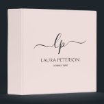 Elegant and simple handwritten script calligraphy binder<br><div class="desc">Beautiful and modern design. Simply add your initials between the symbols and customize the text.</div>