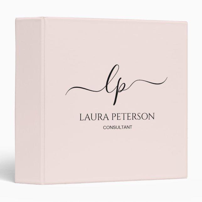 Elegant and simple handwritten script calligraphy binder (Front/Spine)