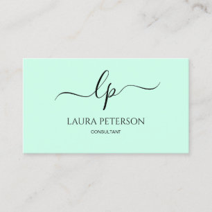 Elegant and simple handwritten script calligraphy business card