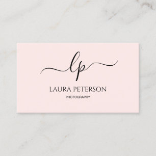Elegant and simple handwritten script calligraphy business card