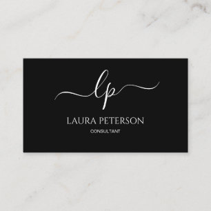 Elegant and simple handwritten script calligraphy business card