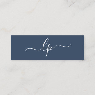 Elegant and simple handwritten script calligraphy mini business card