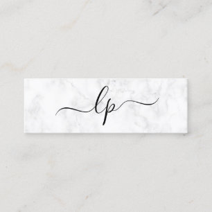Elegant and simple handwritten script calligraphy mini business card