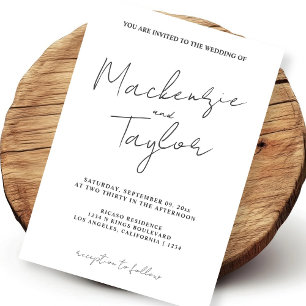Elegant and Simple Minimalist Script Invitation