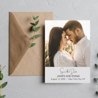 Elegant and Simple Modern Weeding Card