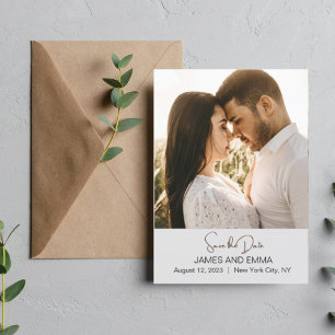 Elegant and Simple Modern Weeding Card
