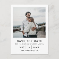 Elegant and Simple Modern Weeding Save The Date