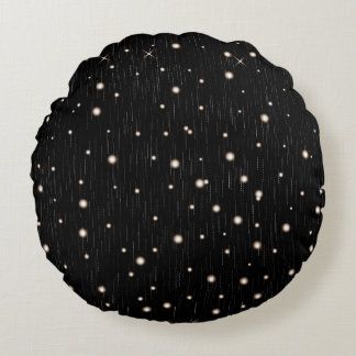 Elegant and simple night snow pattern round pillow