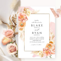 Elegant and Simple Peach Blush Pink Coral Wedding