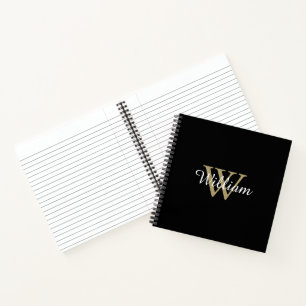 Elegant and Simple Personalized Monogram Notebook
