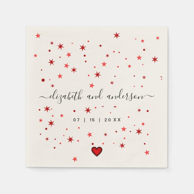 Elegant and Simple Wedding Party Napkins (Front)