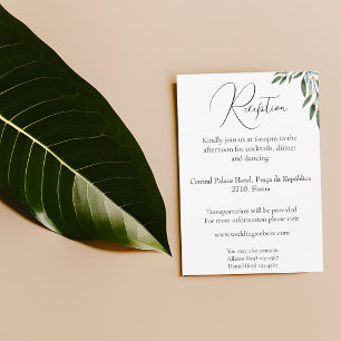 Elegant and Simple Wedding Reception Invitation