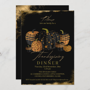 Elegant and sophisticated Pumpkin Thanksgiving Invitation