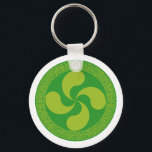Elegant and stylish Basque cross: Lauburu, Keychain<br><div class="desc">Elegant design of a green Basque cross. The Lauburu (or 4 headed cross),  is the oldest Basque coat of arms. LET US KNOW IF YOU NEED THIS DESIGN ON A SPECIFIC PRODUCT NOT AVAILABLE IN OUR STORE.</div>