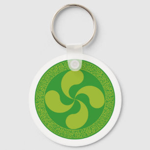 Elegant and stylish Basque cross: Lauburu, Keychain
