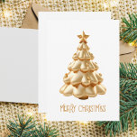 Elegant and Stylish Gold and White Christmas Tree Card<br><div class="desc">Elegant and Stylish Gold and White Christmas Tree Note Card A festive delight that captures the timeless charm of the holiday season! Send warm wishes with this pretty and stylish gold and white Christmas tree note card. On the backside of this note card is a customizable and simple holiday message...</div>