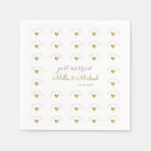 elegant and stylish monogram of love, white napkin