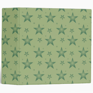 Elegant and Stylish Olive Stars on Sage Green Binder