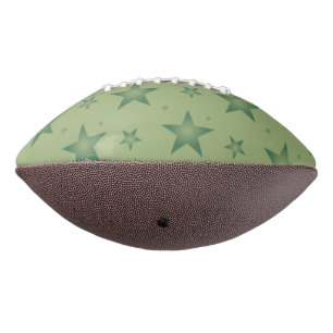 Elegant and Stylish Olive Stars on Sage Green Football
