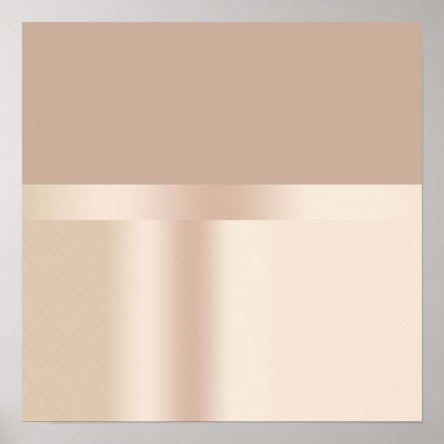 Elegant and stylish rose gold brown poster (Front)