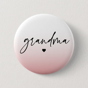 Elegant and Subtle Pink Grandma Script Gift 2 Inch Round Button