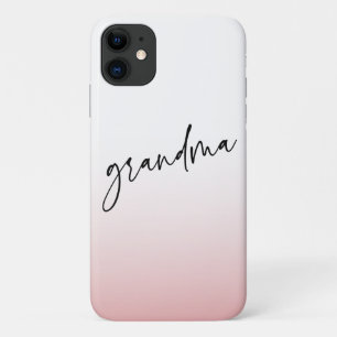 Elegant and Subtle Pink Grandma Script Gift  iPhone 11 Case