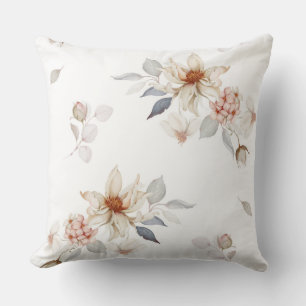 Elegant and Timeless Floral Throw Pillow